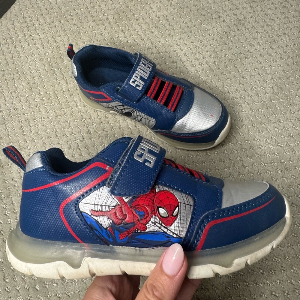 Marvel Spider-Man Kids Sneakers - Blue, Red, and Silver